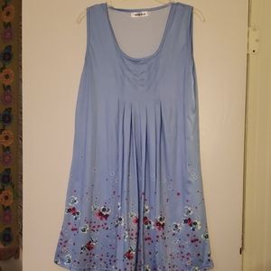 White Bird L/XL blue floral dress